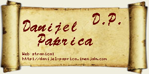 Danijel Paprica vizit kartica